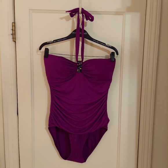 Ralph Lauren Purple One Piece Bathing Suit - Picture 6 of 9